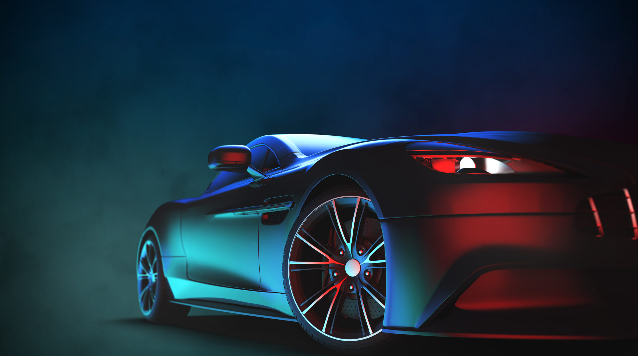 Generic and brandless modern sport car: 3D illustration